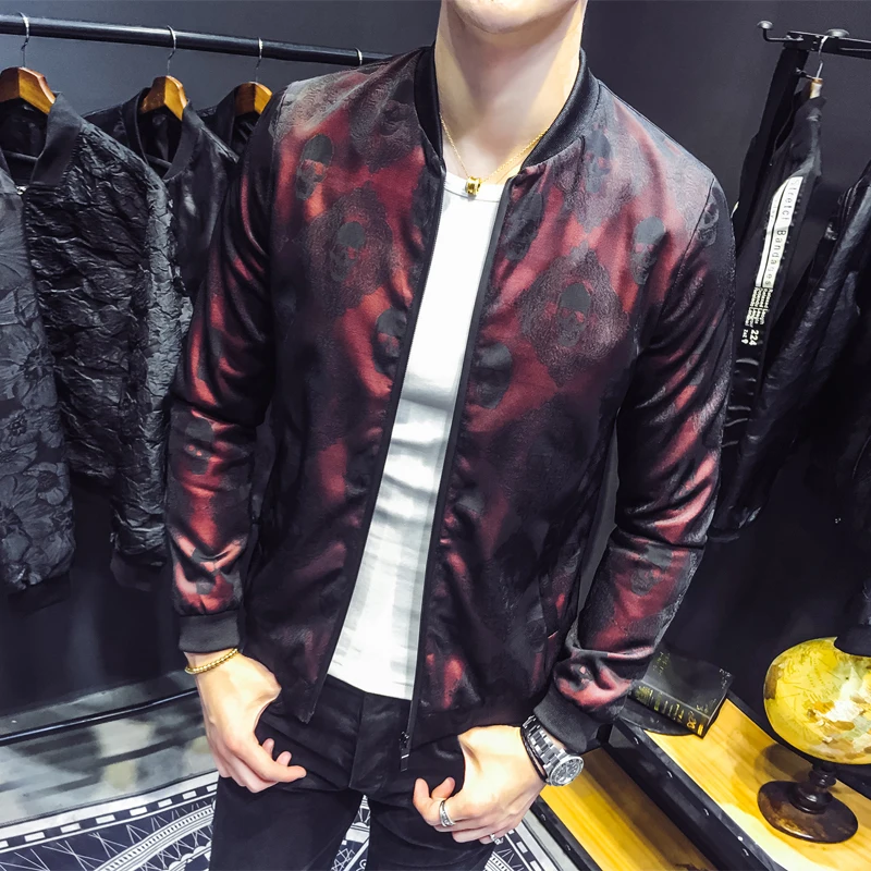 Skull Jacket Men 2018 New Printed Bomber Jackets Men Casaca Hombre Black Blue Wine Red Baroque Jacket Men Slim Fit Designer 4XL
Skull Jacket Men 2018 New Printed Bomber Jackets Men Casaca Hombre Black Blue Wine Red Baroque Jacket Men Slim Fit Designer 4XL