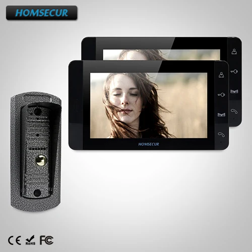 HOMSECUR 7" Wired Video&Audio Home Intercom+Metal Case Camera for Home Security TC041 + TM703-B
HOMSECUR 7" Wired Video&Audio Home Intercom+Metal Case Camera for Home Security TC041 + TM703-B