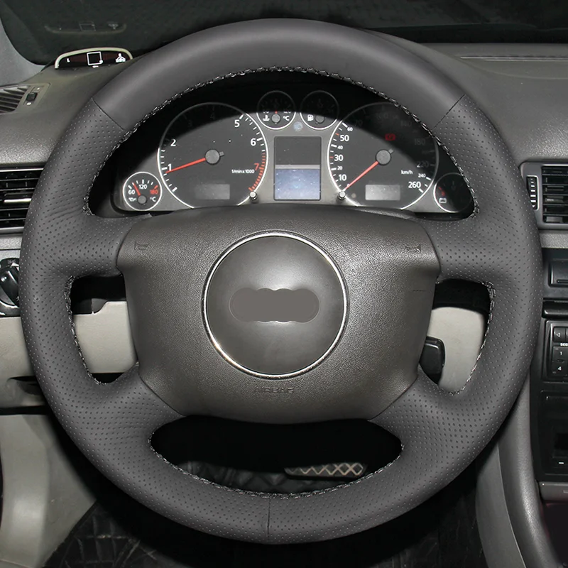 CARDAK Black Artificial Leather Hand-stitched Car Steering Wheel Cover for Audi A6 2000-2004 Audi A3 2000-2003 A4 B6 2002
CARDAK Black Artificial Leather Hand-stitched Car Steering Wheel Cover for Audi A6 2000-2004 Audi A3 2000-2003 A4 B6 2002