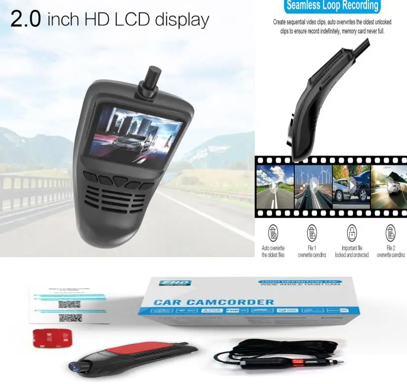 Wifi Full HD 1080p Wide Angle Lens G Sensor Night Vision Dash Cam Small Eye Dash Cam Car DVR Recorder Camera
Wifi Full HD 1080p Wide Angle Lens G Sensor Night Vision Dash Cam Small Eye Dash Cam Car DVR Recorder Camera