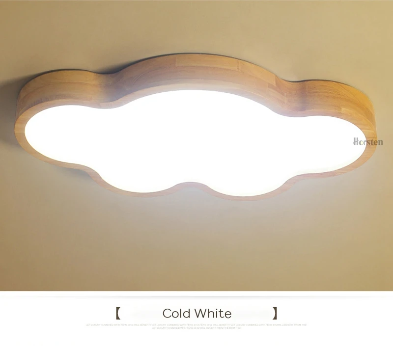 Japanese Style Room Ceiling Lights Cloud Shape LED Ceiling Light For Bedroom Kids Luminaire Cute Wooden Kitchen Lighting Fixture (13)