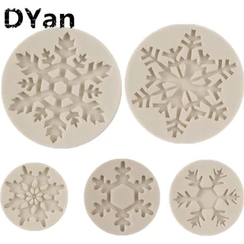 New Product 5 Snowflake Fondant Cake Silicone Mold Chocolate Mold DIY Cake Baking Decoration Mold A1596
New Product 5 Snowflake Fondant Cake Silicone Mold Chocolate Mold DIY Cake Baking Decoration Mold A1596