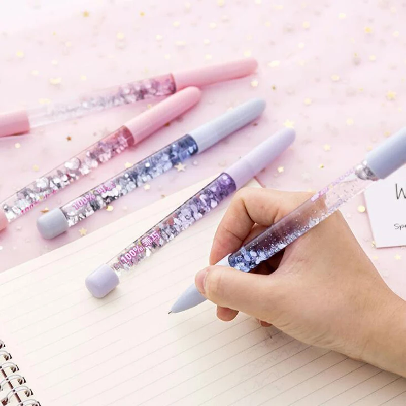 Gel Pen Kawaii 0.5mm Fairy Stick Crystal Drift Sand Glitter Neutral Rainbow Colored Pens For Writing Chancer Stationery Escolar
Gel Pen Kawaii 0.5mm Fairy Stick Crystal Drift Sand Glitter Neutral Rainbow Colored Pens For Writing Chancer Stationery Escolar
