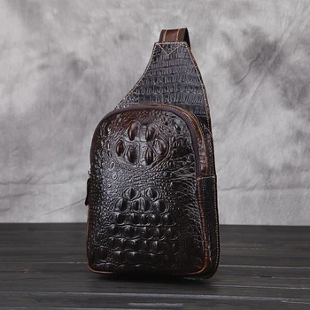 2019 New GUSRIL Brand Design Men Vintage Chest Pack Genuine Cow Leather Crocodile Pattern Male Messenger Bags Luxury Bags
2019 New GUSRIL Brand Design Men Vintage Chest Pack Genuine Cow Leather Crocodile Pattern Male Messenger Bags Luxury Bags