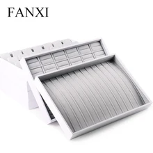 FANXI White PU Leather Jewelry Display Tray with Velvet Ring Bracelet Pendant Earring Display Tray Expositor Jewelry Organizer
FANXI White PU Leather Jewelry Display Tray with Velvet Ring Bracelet Pendant Earring Display Tray Expositor Jewelry Organizer