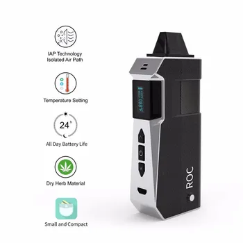 Roc Portable Dry Herb Vaporizer E Cigarette 2200mAh Battery Ceramic Heating Chamber Temperature Control Herbal mod box Vape Kit
Roc Portable Dry Herb Vaporizer E Cigarette 2200mAh Battery Ceramic Heating Chamber Temperature Control Herbal mod box Vape Kit