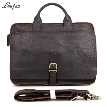 Men's 15" genuine leather briefcase big capacity Real leather Laptop messenger bag Double zipper layer Business bag
Men's 15" genuine leather briefcase big capacity Real leather Laptop messenger bag Double zipper layer Business bag