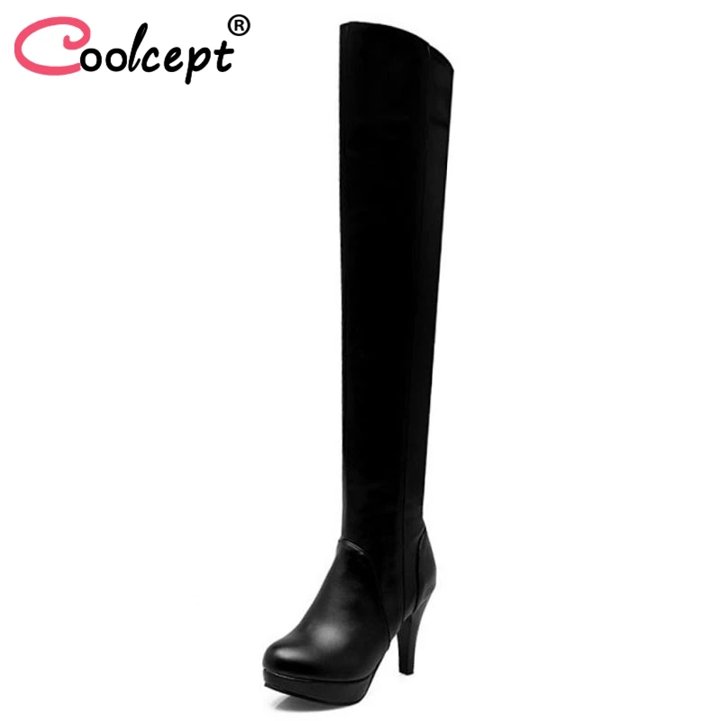 Coolcept Plus Size 34-45 Office Lady High Heel Boots Platform Warm Winter Shoes Women Fur Over The Knee Boots Sexy Footwear
Coolcept Plus Size 34-45 Office Lady High Heel Boots Platform Warm Winter Shoes Women Fur Over The Knee Boots Sexy Footwear
