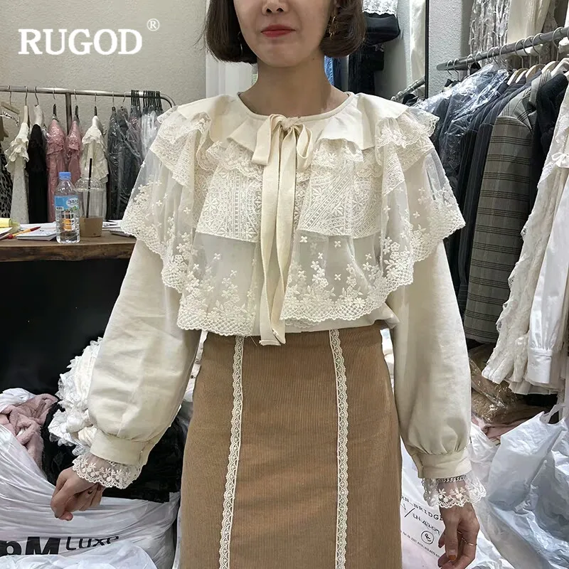 RUGOD Bow Elegant Office wear lady Fashion Ruffles Lace patchwork Long sleeve shirts blouses Female casual White shirts women
RUGOD Bow Elegant Office wear lady Fashion Ruffles Lace patchwork Long sleeve shirts blouses Female casual White shirts women