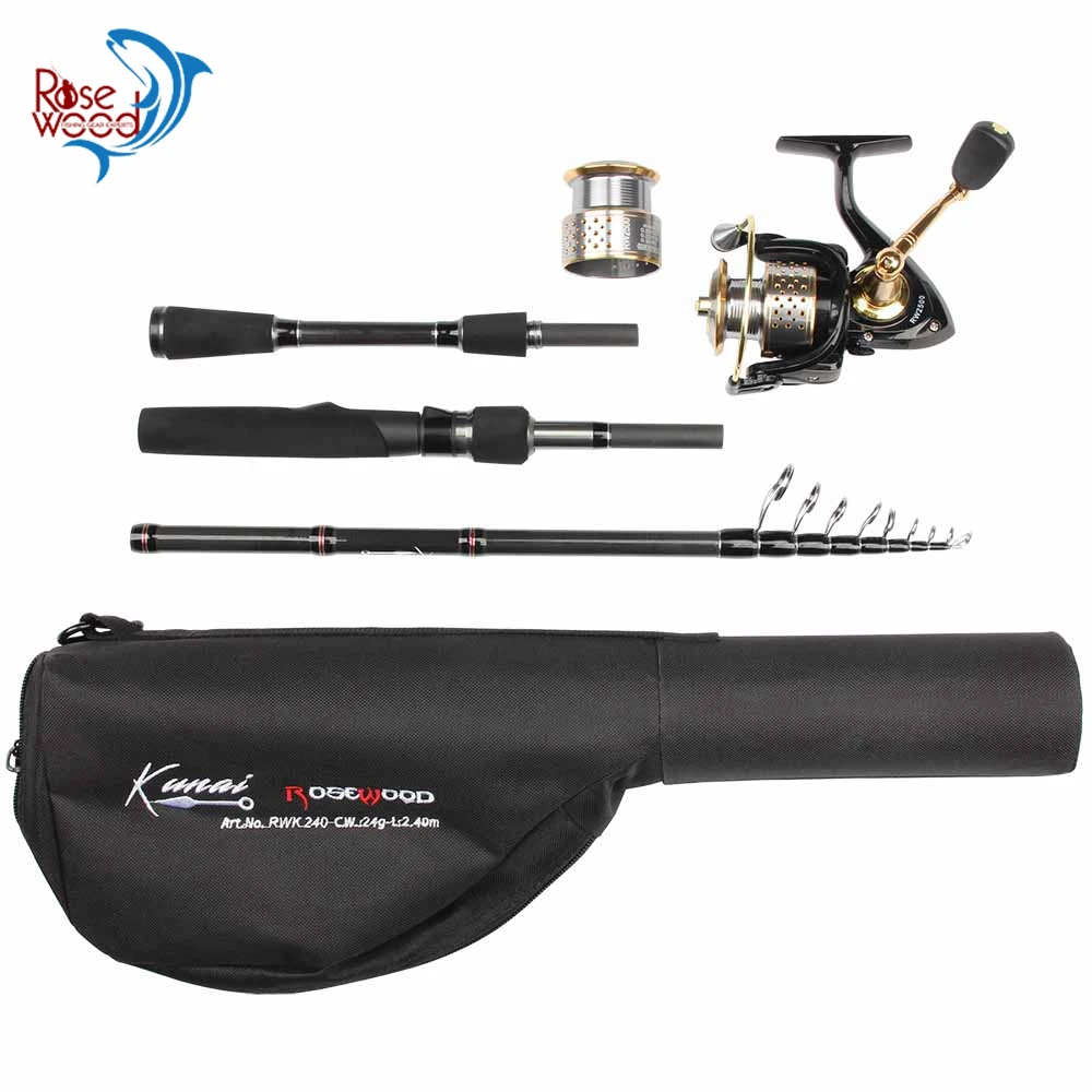 RoseWood High Performance Telescopic Rod - 2.4m 3 Sections Carbon Fiber - Portable, C.W. 24g 50g Travel Rod With Bag For Fishing
RoseWood High Performance Telescopic Rod - 2.4m 3 Sections Carbon Fiber - Portable, C.W. 24g 50g Travel Rod With Bag For Fishing