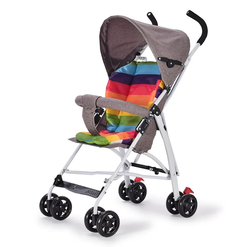 Light Foldable Anti-humpback Baby Wheelbarrow Shock Absorber Breathable Cotton Cushion Baby Umbrellar Car four wheel stroller
Light Foldable Anti-humpback Baby Wheelbarrow Shock Absorber Breathable Cotton Cushion Baby Umbrellar Car four wheel stroller