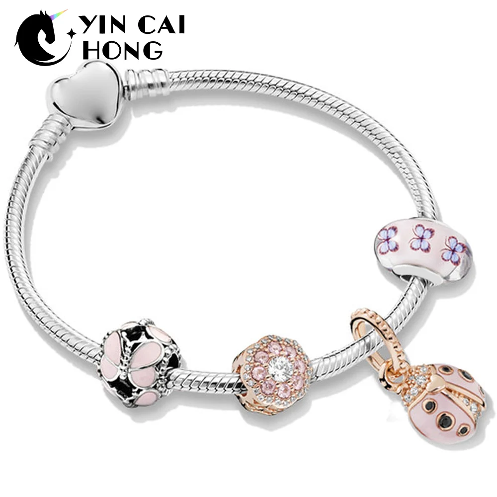 YCH 100% 925 sterling silver new 2019 spring ZT0258 Blooming Flowers Ladybird Butterfly Bracelet set 787851NPM 797855EN160
YCH 100% 925 sterling silver new 2019 spring ZT0258 Blooming Flowers Ladybird Butterfly Bracelet set 787851NPM 797855EN160