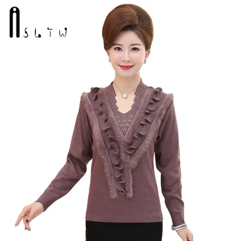 ASLTW High Quality Women's Sweater New Long Sleeve Cashmere Jumper Plus Size V Neck Pullover Pull Femme Women Sweaters
ASLTW High Quality Women's Sweater New Long Sleeve Cashmere Jumper Plus Size V Neck Pullover Pull Femme Women Sweaters
