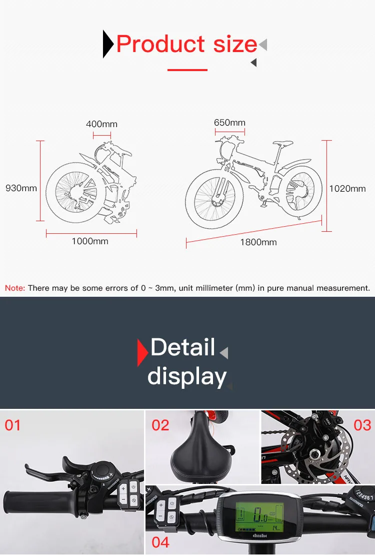 Sale 26 "folding bike 4.0 fat tire electric snow and mountain bike Lithium battery moped Aluminium alloy frame Adult bicycle 6