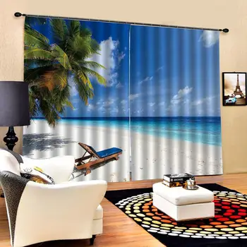 Beach curtains blue Luxury 3D Window Curtains Living Room wedding bedroom Cortinas Drapes Customized size
Beach curtains blue Luxury 3D Window Curtains Living Room wedding bedroom Cortinas Drapes Customized size