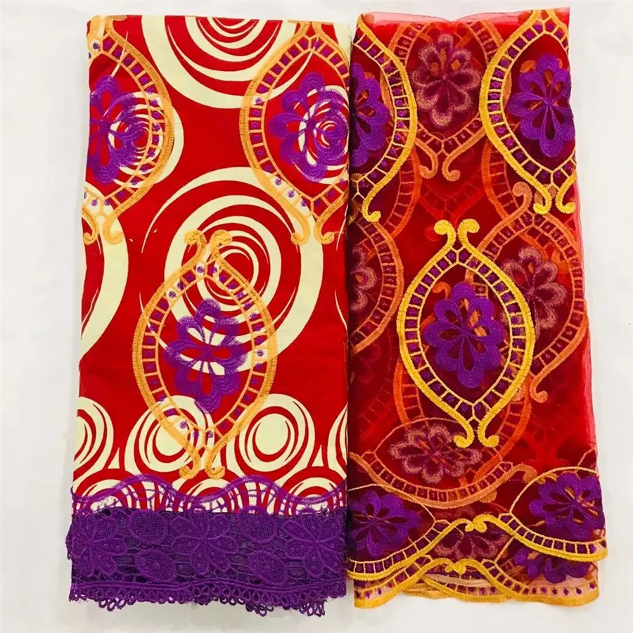 (6y+2) Gracful dress material set African printed wax lace fabric and 2y cord net lace fabric for lady dress WNL52
(6y+2) Gracful dress material set African printed wax lace fabric and 2y cord net lace fabric for lady dress WNL52