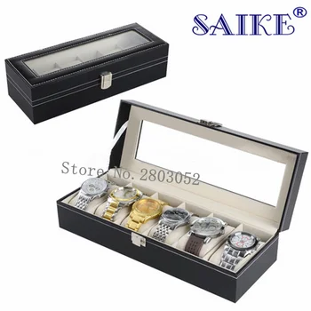 Ordinary 6 Slots Watch Storage Boxes Case New Black PU Leather Watches Box Fashion Brand Watch Display Box Gift Cases D162
Ordinary 6 Slots Watch Storage Boxes Case New Black PU Leather Watches Box Fashion Brand Watch Display Box Gift Cases D162