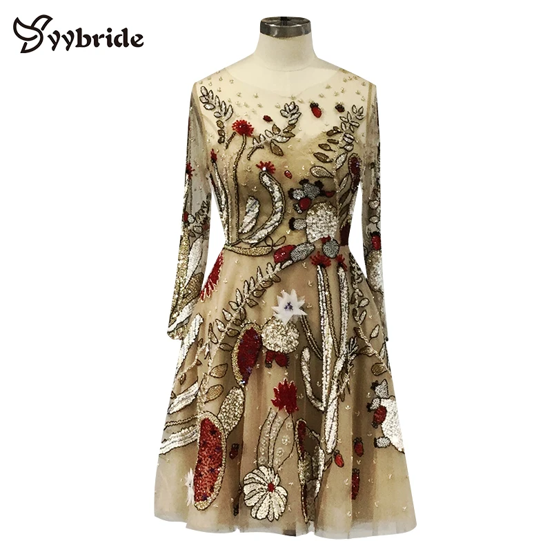 Surmount Customized Long Sleeves Colofully Beading A-line Backless Cocktail Dresses V-Neck Formal Party Dresses vestido de noche
Surmount Customized Long Sleeves Colofully Beading A-line Backless Cocktail Dresses V-Neck Formal Party Dresses vestido de noche