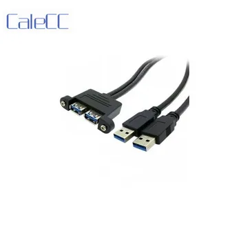 USB 3.0 Male to Female Extension Cable with Screw Panel Mount Holes PC Case Front / Back
USB 3.0 Male to Female Extension Cable with Screw Panel Mount Holes PC Case Front / Back