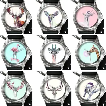 Hot Fashion Women Elk Deer Flamingo Giraffe Printed Dial Analog Quartz Wrist Watch 2018 Unisex Popular dropshipping Bracelet
Hot Fashion Women Elk Deer Flamingo Giraffe Printed Dial Analog Quartz Wrist Watch 2018 Unisex Popular dropshipping Bracelet