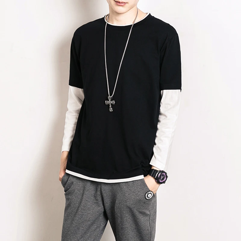 full Sleeve T-shirts Men O-neck Patchwork long sleeve T Shirt Men Fashion Casual Comfortable T Shirts Men Autumn
full Sleeve T-shirts Men O-neck Patchwork long sleeve T Shirt Men Fashion Casual Comfortable T Shirts Men Autumn