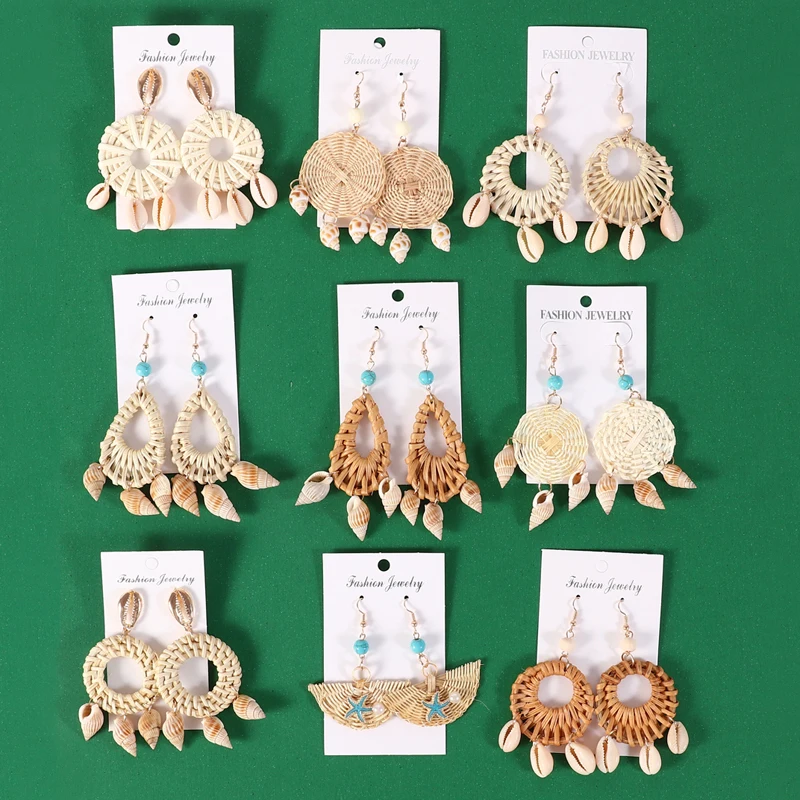 ZOSHI Geometric Rattan Tassel Drop Earrings Fashion Shell Jewelry For Women Handmade Bohemia Straw Weave Large Fringe Dangle Ea
ZOSHI Geometric Rattan Tassel Drop Earrings Fashion Shell Jewelry For Women Handmade Bohemia Straw Weave Large Fringe Dangle Ea