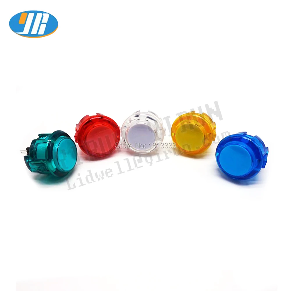 20 pcs 30mm Arcade Push Button Durable Micro Switch MAME Jamma Game CLEAR BUTTON Copy Sanwa OBSC-30 | Спорт и развлечения