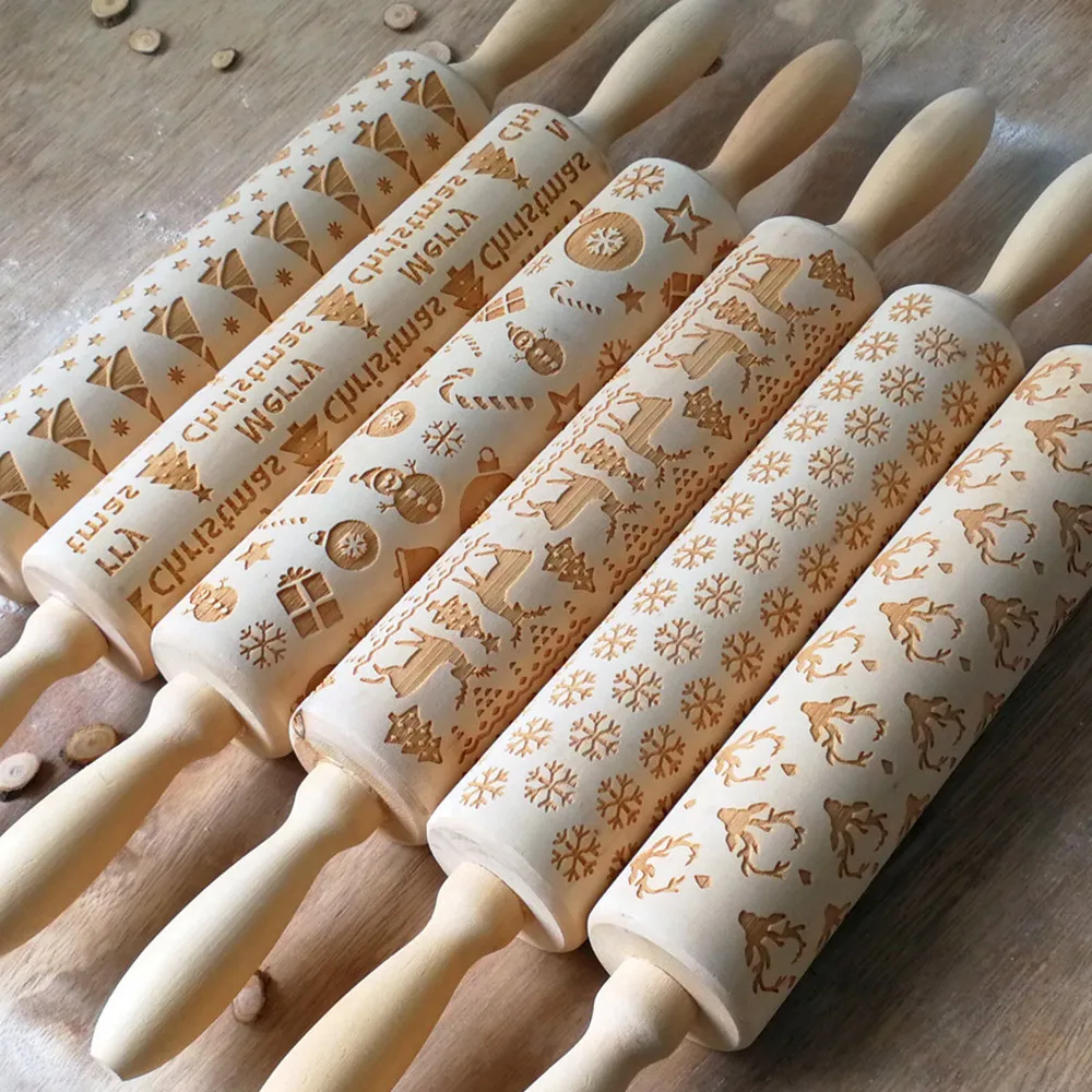 Embossing Wooden Rolling Pin Baking Cookie Noodle Biscuit Waffle Engraved Roller Christmas Reindeer Snowflake Easter Egg Rabbit
Embossing Wooden Rolling Pin Baking Cookie Noodle Biscuit Waffle Engraved Roller Christmas Reindeer Snowflake Easter Egg Rabbit