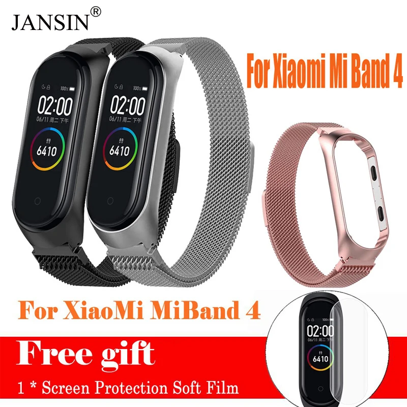 Mi Band 4 Milanese Bracelet Strap For Xiaomi Mi Band 4 Stainless Steel Metal Wrist Strap + TPU Miband 4 Screen Protector Film
Mi Band 4 Milanese Bracelet Strap For Xiaomi Mi Band 4 Stainless Steel Metal Wrist Strap + TPU Miband 4 Screen Protector Film