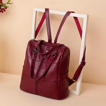 Woman Bag Vintage Girl Leather Backpack Satchel Travel Shoulder sac a dos femme school bags for teenage girls plecak damski
Woman Bag Vintage Girl Leather Backpack Satchel Travel Shoulder sac a dos femme school bags for teenage girls plecak damski