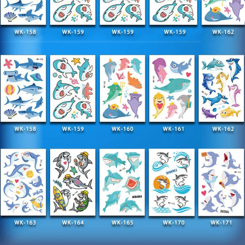 10 Pcs Kawaii Whale Shark Sea Animals Temporary Tattoos Waterproof Fake Body Art Arm Tattoo Sticker Kids Party Decor
10 Pcs Kawaii Whale Shark Sea Animals Temporary Tattoos Waterproof Fake Body Art Arm Tattoo Sticker Kids Party Decor