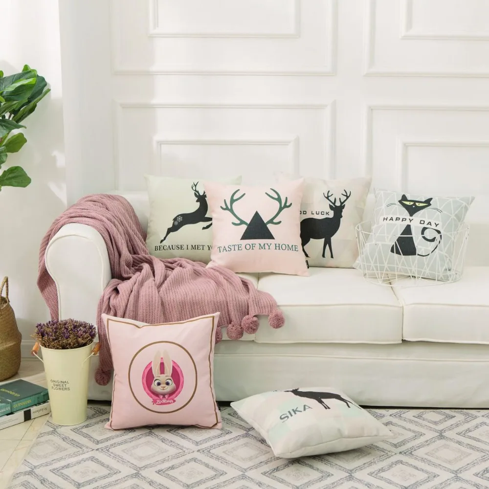 Cartoon Elk Animal Linen Pillow Cover Deer Cushion Cover Creative Home Decorative Cotton Linen Pillow Case for Home Sofa Decor
Cartoon Elk Animal Linen Pillow Cover Deer Cushion Cover Creative Home Decorative Cotton Linen Pillow Case for Home Sofa Decor