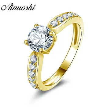 AINUOSHI Trendy 1 Carat Round Ring 14K Solid White/Yellow Gold Channel Setting Band Round Sona Diamond Wedding Engagement Ring
AINUOSHI Trendy 1 Carat Round Ring 14K Solid White/Yellow Gold Channel Setting Band Round Sona Diamond Wedding Engagement Ring