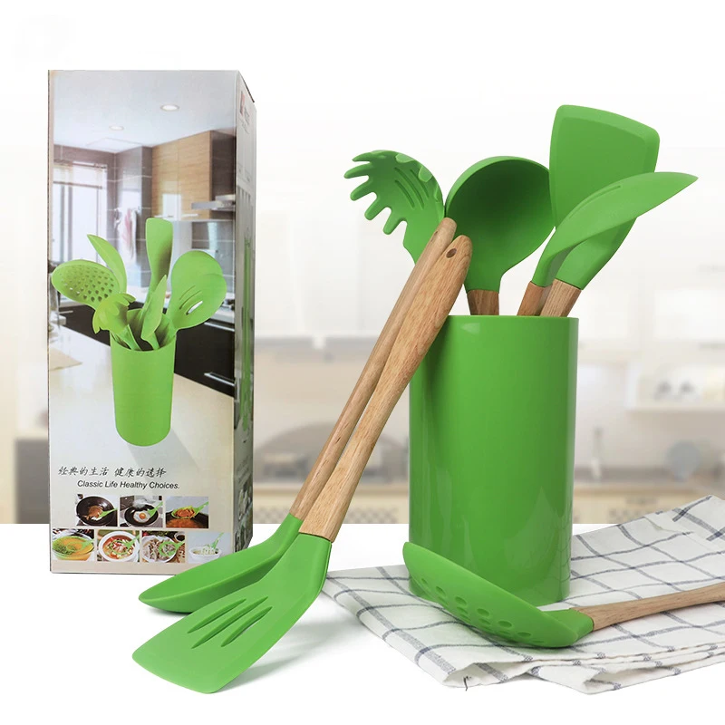 7Pcs/Set Wooden Silicone Kitchen Cooking Utensils Set Non-Stick Spaghetti Colander Tools Kitchen Accessories
7Pcs/Set Wooden Silicone Kitchen Cooking Utensils Set Non-Stick Spaghetti Colander Tools Kitchen Accessories