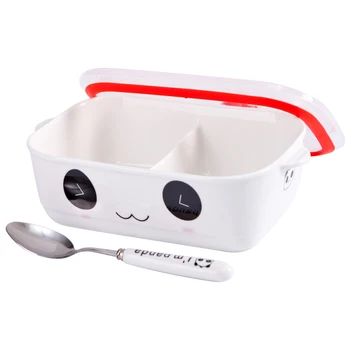 2-3 Compartments Kawaii Cartoon Animal Ceramic Lunch Box Procelain Bento LunchBox with spoon Portable Food Container Tableware
2-3 Compartments Kawaii Cartoon Animal Ceramic Lunch Box Procelain Bento LunchBox with spoon Portable Food Container Tableware