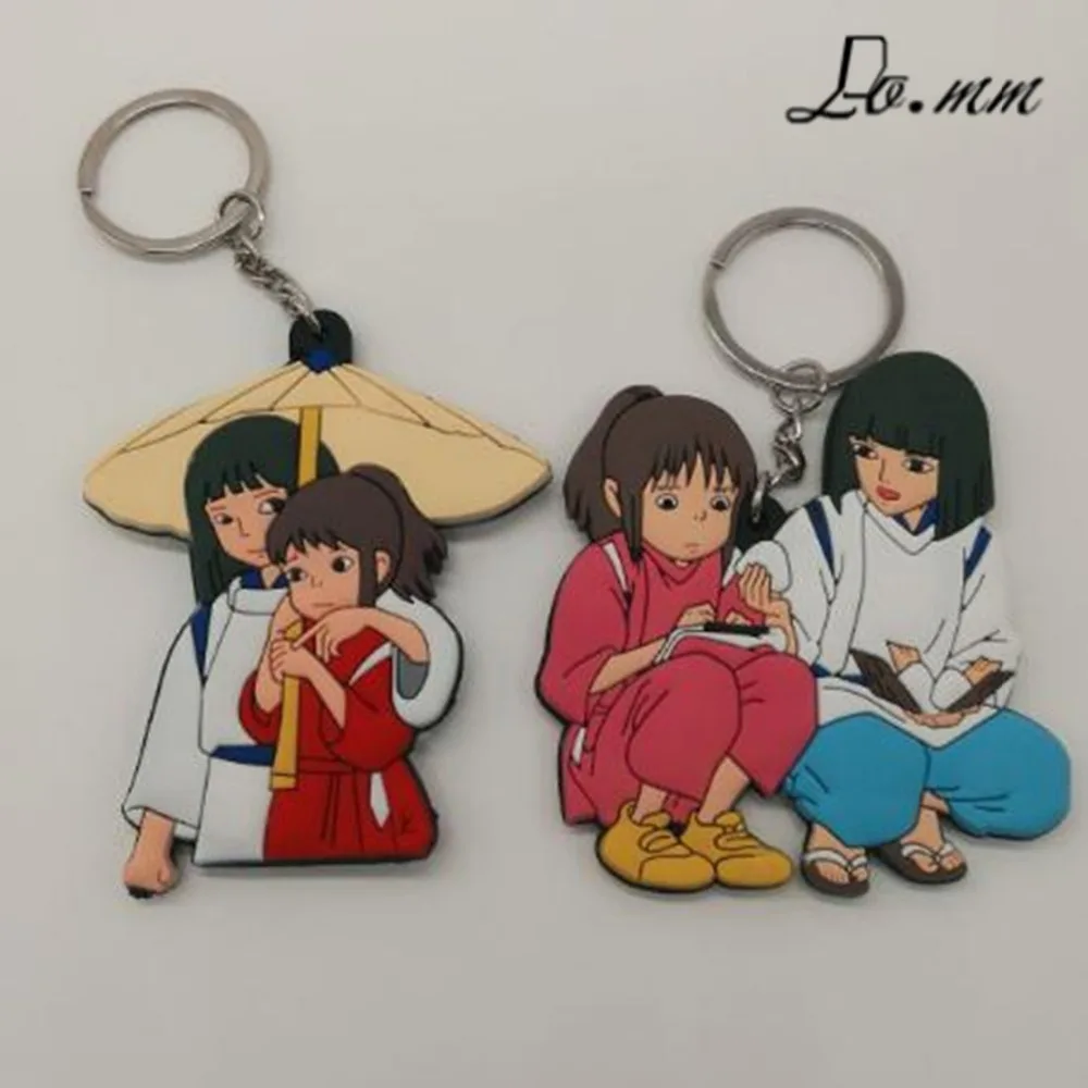 Japanese Anime Spirited Away ogino chihiro cos double pvc keychain Miyazaki Hayao Nigihayami Kohakunushi key chian Llavero party
Japanese Anime Spirited Away ogino chihiro cos double pvc keychain Miyazaki Hayao Nigihayami Kohakunushi key chian Llavero party