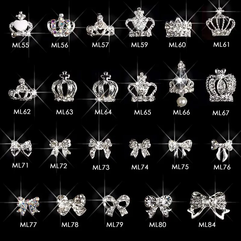 3d Crown Bowtie nail art jewelry design charms silver rhinestones for manicure decoration METAL CROWN strass nail art Y~55-84ML
3d Crown Bowtie nail art jewelry design charms silver rhinestones for manicure decoration METAL CROWN strass nail art Y~55-84ML
