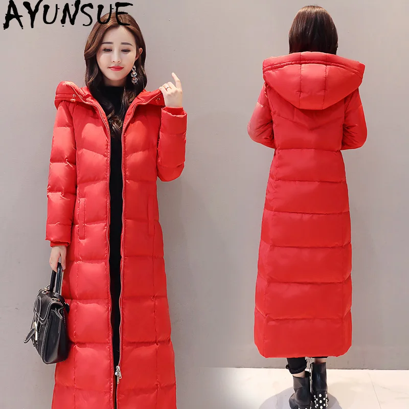 AYUNSUE Winter Duck Down Jacket Woman Hooded Red Long Coat Plus Size Down Coats Women Parkas Chaquetas Invierno Mujer KJ470
AYUNSUE Winter Duck Down Jacket Woman Hooded Red Long Coat Plus Size Down Coats Women Parkas Chaquetas Invierno Mujer KJ470