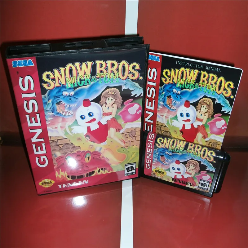 Snow Bros. US Cover with box and manual For Sega Megadrive Genesis Video Game Console 16 bit MD card
Snow Bros. US Cover with box and manual For Sega Megadrive Genesis Video Game Console 16 bit MD card
