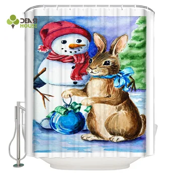 DEARHOUSE Shower Curtain Merry Christams Rabbits And Snowman Shower Curtain Bathroom Curtain Home Decoration
DEARHOUSE Shower Curtain Merry Christams Rabbits And Snowman Shower Curtain Bathroom Curtain Home Decoration