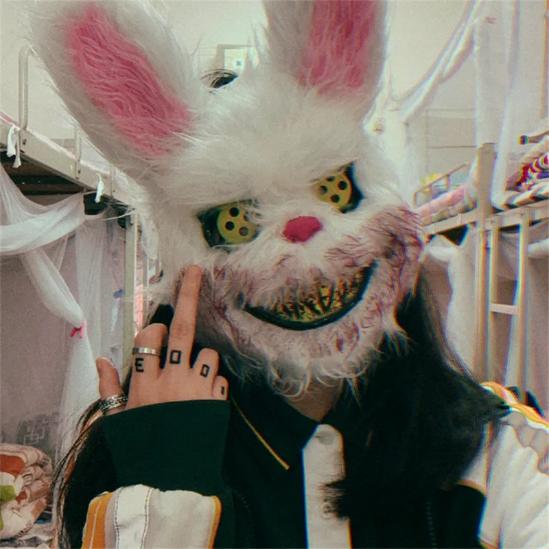 Halloween Cosplay Bloody Rabbit Mask Masquerade Horror Masks Party Props Carnaval Scary Plush Mask Toy Costume
Halloween Cosplay Bloody Rabbit Mask Masquerade Horror Masks Party Props Carnaval Scary Plush Mask Toy Costume
