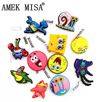 Single Sale 1pcs Shoe Decorations Cartoon Sponge Bob Shoe Accessories Original Shoe Buckles Accessory fit Croc JIBZ Kids F-HM11
Single Sale 1pcs Shoe Decorations Cartoon Sponge Bob Shoe Accessories Original Shoe Buckles Accessory fit Croc JIBZ Kids F-HM11
