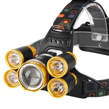 5Led Strong Headlights T6 Outdoor Head-Mounted Flashlight Charging Night Fishing Lights Rotating Zoom Headlights
5Led Strong Headlights T6 Outdoor Head-Mounted Flashlight Charging Night Fishing Lights Rotating Zoom Headlights