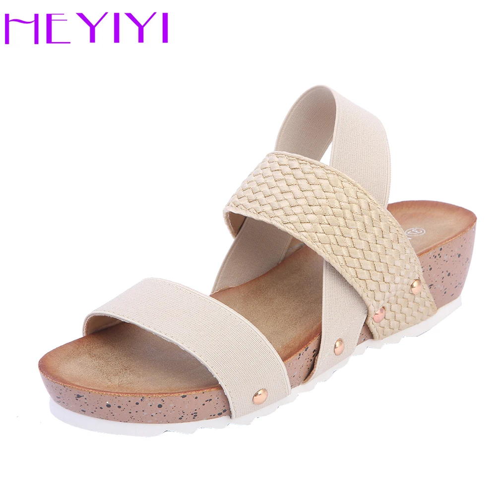 HEYIYI Wedges Sandals For Women Elastic Band Platform Casual Flat Soft PU Leather Summer Large Size Comfotable Lightweight Shoes
HEYIYI Wedges Sandals For Women Elastic Band Platform Casual Flat Soft PU Leather Summer Large Size Comfotable Lightweight Shoes