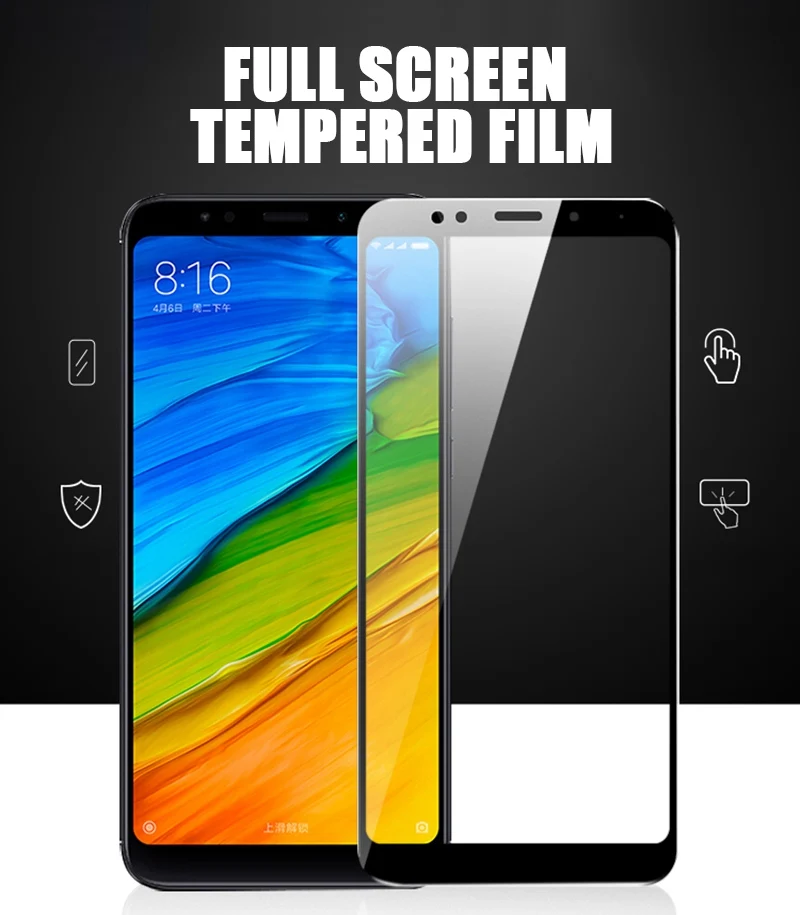 Artisome Protective Glass Xiaomi Redmi 5 Plus Note 5 Global Pro 5 Glass S2 S 2 4X 5A Mi Mix 2s 6 6X Full Cover Screen Protector (2)