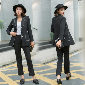 2018 Autumn Office Lady Blazer Jacket Women Work Wear Suit Elegant Single Breasted Pearls Notched Sashes Blazer Feminino Outwear
2018 Autumn Office Lady Blazer Jacket Women Work Wear Suit Elegant Single Breasted Pearls Notched Sashes Blazer Feminino Outwear