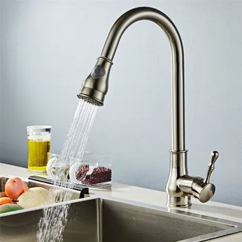 360 Degree Rotation hole Kitchen Faucet Brass Brushed Nickel High Arch Kitchen Sink Faucet Pull Out Rotation Spray Mixer Tap
360 Degree Rotation hole Kitchen Faucet Brass Brushed Nickel High Arch Kitchen Sink Faucet Pull Out Rotation Spray Mixer Tap