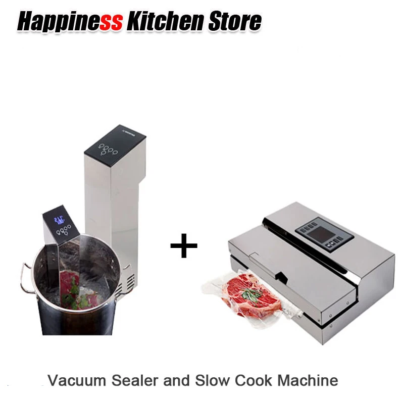 

1 Set Vacuum Food Processor Sealer + Sous Vide Slow Cook Machine Kitchen Tools Immersion Cooker Household and Commercial