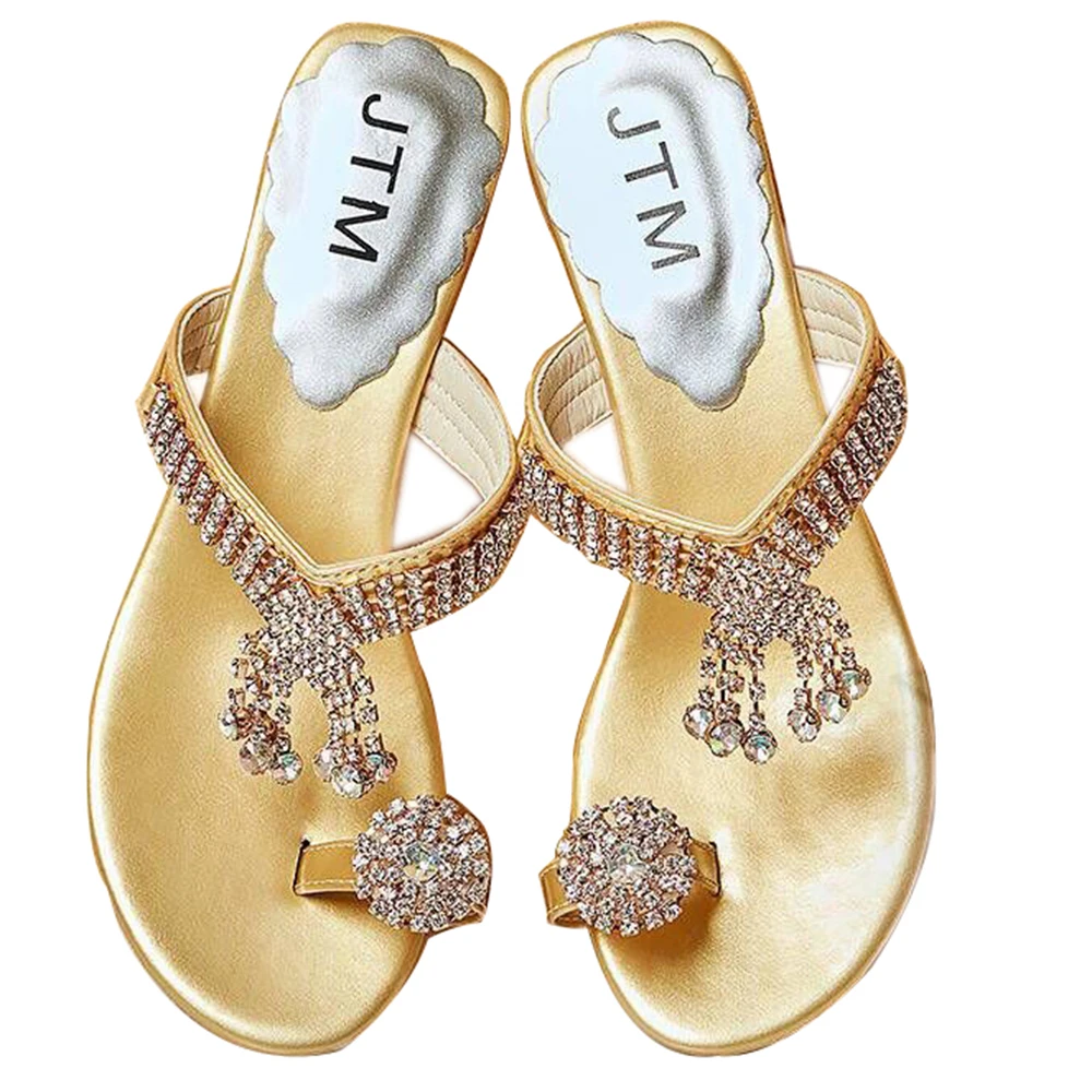 Women Sandals Low Heels Fashion Bling Rhinestone Women Slides Sandals Open Toe Slip on Korea Outdoor Golden Femal Sandals
Women Sandals Low Heels Fashion Bling Rhinestone Women Slides Sandals Open Toe Slip on Korea Outdoor Golden Femal Sandals