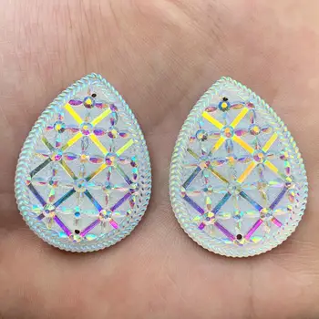 30pcs 30*40mm Teardrop Shape Sew On Rhinestone Beads Sewing On Strass Marquise Stones Two Holes -A210*5
30pcs 30*40mm Teardrop Shape Sew On Rhinestone Beads Sewing On Strass Marquise Stones Two Holes -A210*5